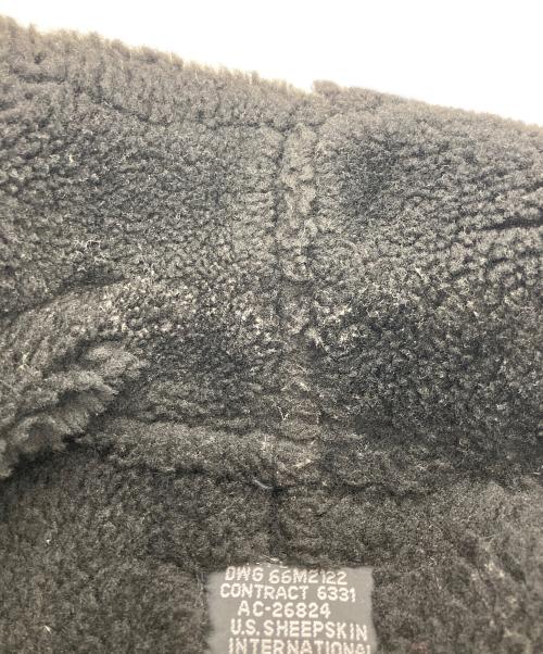 US SHEEPSKIN（USシープスキン）US SHEEPSKIN (USシープスキン) オイルドB3フライドジャケット ブラック サイズ:Lの古着・服飾アイテム