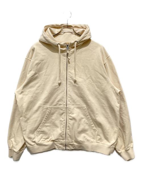Maison Margiela（メゾンマルジェラ）Maison Margiela (メゾンマルジェラ) EMBROIDER LOGO HOODIE ベージュ サイズ:Sの古着・服飾アイテム