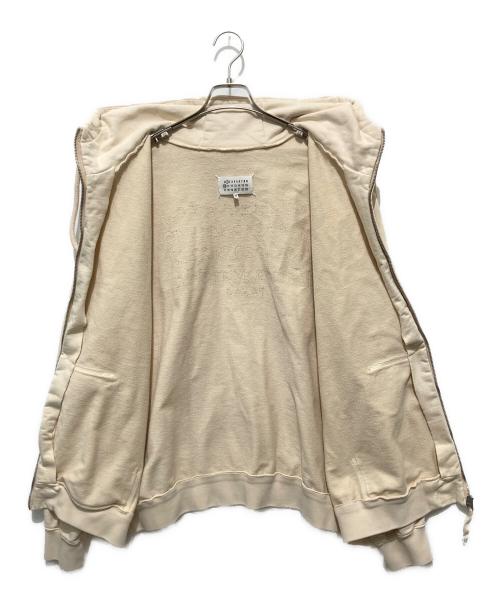 Maison Margiela（メゾンマルジェラ）Maison Margiela (メゾンマルジェラ) EMBROIDER LOGO HOODIE ベージュ サイズ:Sの古着・服飾アイテム
