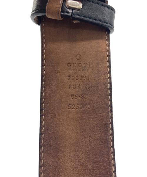 GUCCI（グッチ）GUCCI (グッチ) インターロッキング GGベルト ブラックの古着・服飾アイテム