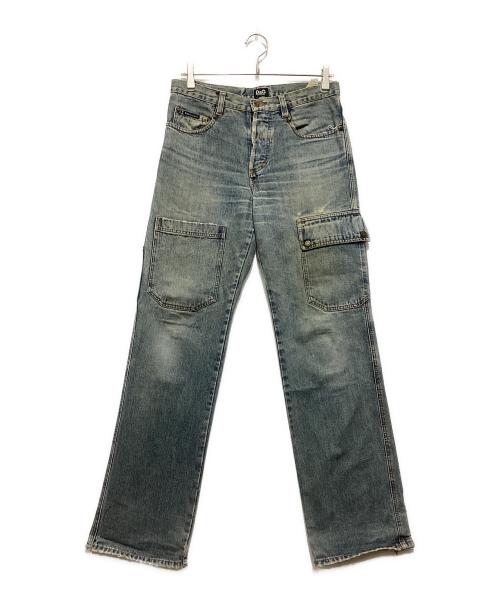 DOLCE & GABBANA（ドルチェ＆ガッバーナ）DOLCE & GABBANA (ドルチェ＆ガッバーナ) フロントポケットデニムペインターパンツ インディゴ サイズ:Mの古着・服飾アイテム