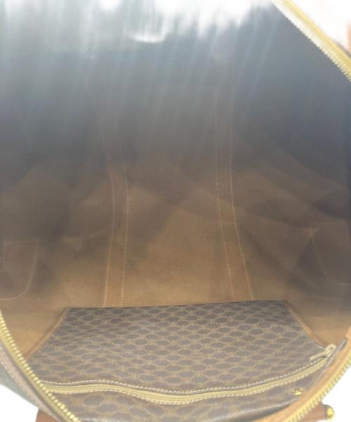 CELINE（セリーヌ）CELINE (セリーヌ) マカダム柄ボストンバッグ ブラウンの古着・服飾アイテム