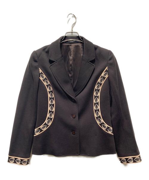 LEONARD（レオナール）LEONARD (レオナール) テーラードジャケット ブラウン サイズ:40の古着・服飾アイテム
