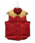 SUGAR CANE（シュガーケーン）の古着「LEATHER YOKE T/C DOWN VEST」｜レッド