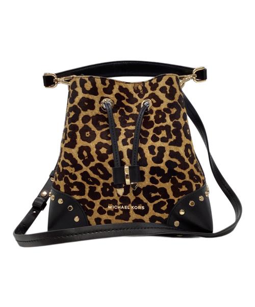 MICHAEL KORS（マイケル・コース）MICHAEL KORS (マイケル・コース) レオパード柄２WAYバッグ ブラウンの古着・服飾アイテム