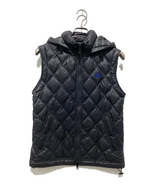 BURBERRY BLACK LABEL（バーバリーブラックレーベル）BURBERRY BLACK LABEL (バーバリーブラックレーベル) ホース刺繍ダイヤキルティング2WAYダウン ブラック サイズ:Mの古着・服飾アイテム