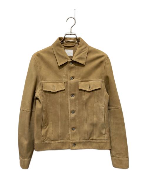 EDIFICE（エディフィス）EDIFICE (エディフィス) シープスキンスエード3rdタイプジャケット ブラウン サイズ:Lの古着・服飾アイテム