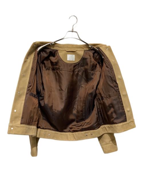 EDIFICE（エディフィス）EDIFICE (エディフィス) シープスキンスエード3rdタイプジャケット ブラウン サイズ:Lの古着・服飾アイテム