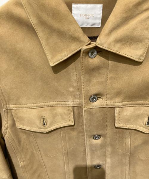 EDIFICE（エディフィス）EDIFICE (エディフィス) シープスキンスエード3rdタイプジャケット ブラウン サイズ:Lの古着・服飾アイテム