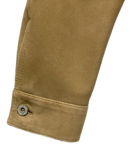 EDIFICE（エディフィス）EDIFICE (エディフィス) シープスキンスエード3rdタイプジャケット ブラウン サイズ:Lの古着・服飾アイテム