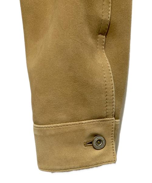 EDIFICE（エディフィス）EDIFICE (エディフィス) シープスキンスエード3rdタイプジャケット ブラウン サイズ:Lの古着・服飾アイテム