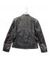 quattrocchi (クアトロッキ) シープスキンシングルライダースジャケット ブラック サイズ:Ｌ：9000円