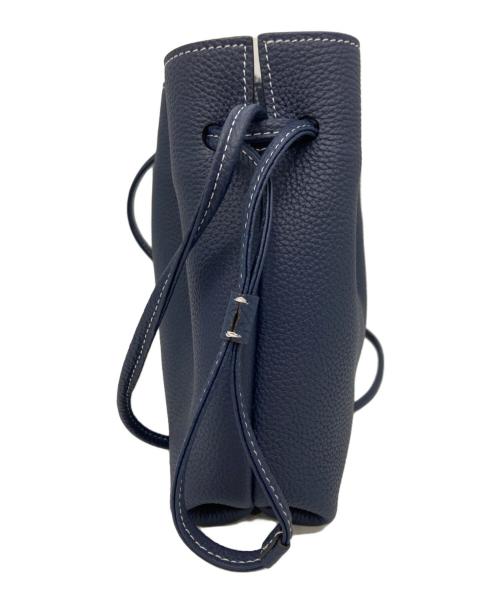 bonaventura（ボナベンチュラ）BONAVENTURA (ボナベンチュラ) 巾着ショルダーバッグ ネイビーの古着・服飾アイテム