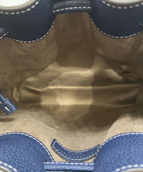 bonaventura（ボナベンチュラ）BONAVENTURA (ボナベンチュラ) 巾着ショルダーバッグ ネイビーの古着・服飾アイテム