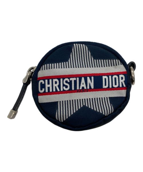 Christian Dior（クリスチャン ディオール）Christian Dior (クリスチャン ディオール) ジップコインケース ネイビーの古着・服飾アイテム