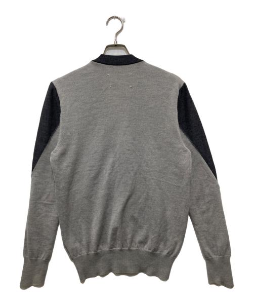 Maison Margiela（メゾンマルジェラ）Maison Margiela (メゾンマルジェラ) バイカラーカーディガン グレー サイズ:Sの古着・服飾アイテム