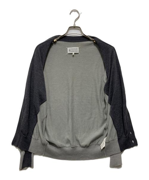 Maison Margiela（メゾンマルジェラ）Maison Margiela (メゾンマルジェラ) バイカラーカーディガン グレー サイズ:Sの古着・服飾アイテム