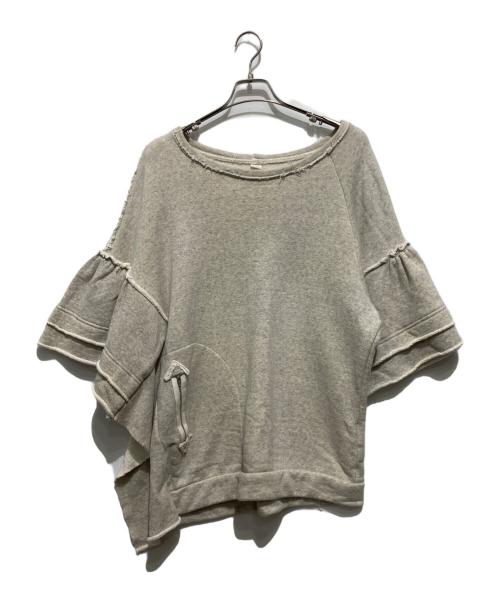 Y's（ワイズ）Y's (ワイズ) アシンメトリー変形七分袖スウェット グレー サイズ:2の古着・服飾アイテム