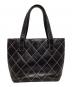 CHANEL (シャネル) ワイルドステッチマトラッセハンドトートバッグ ブラック：90000円