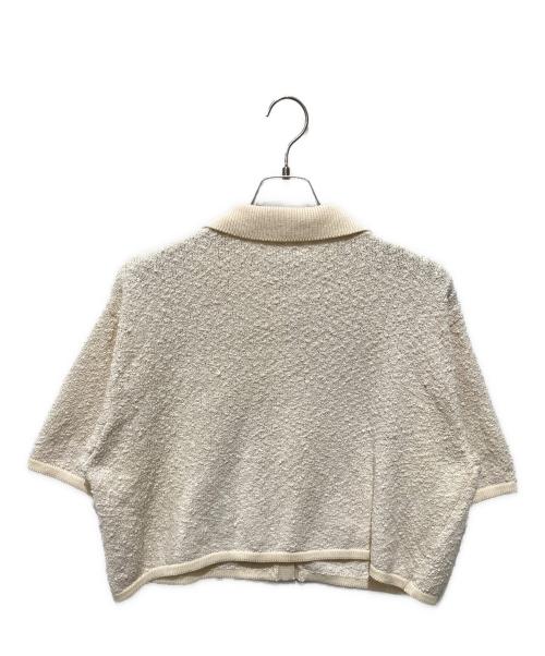 LIBJOIE（リブジョア）LIBJOIE (リブジョア) スラブニットナチュラルシャツ ベージュ サイズ:FREE 未使用品の古着・服飾アイテム