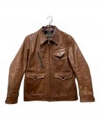 PINEAL JET LEATHERピネールジェットレザー）の古着「ホースレザージャケット」｜ブラウン