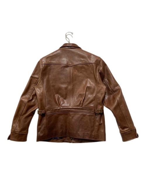 PINEAL JET LEATHER（ピネールジェットレザー）PINEAL JET LEATHER (ピネールジェットレザー) ホースレザージャケット ブラウン サイズ:Lの古着・服飾アイテム