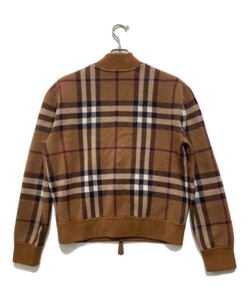 BURBERRY LONDON（バーバリーロンドン）BURBERRY LONDON (バーバリーロンドン) ノバチェック カシミア ダブルジップアップブルゾン ブラウン サイズ:XSの古着・服飾アイテム