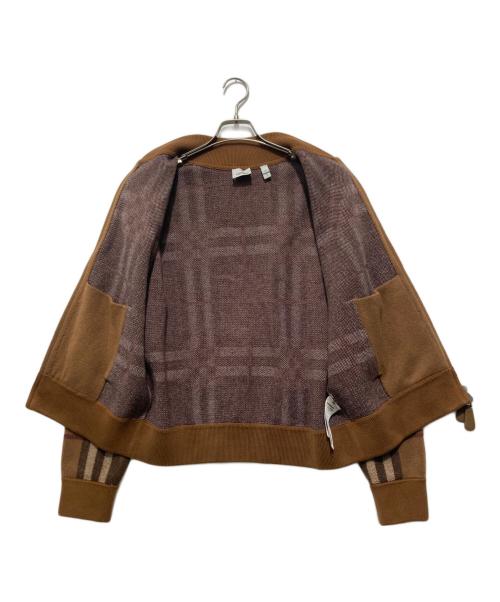 BURBERRY LONDON（バーバリーロンドン）BURBERRY LONDON (バーバリーロンドン) ノバチェック カシミア ダブルジップアップブルゾン ブラウン サイズ:XSの古着・服飾アイテム