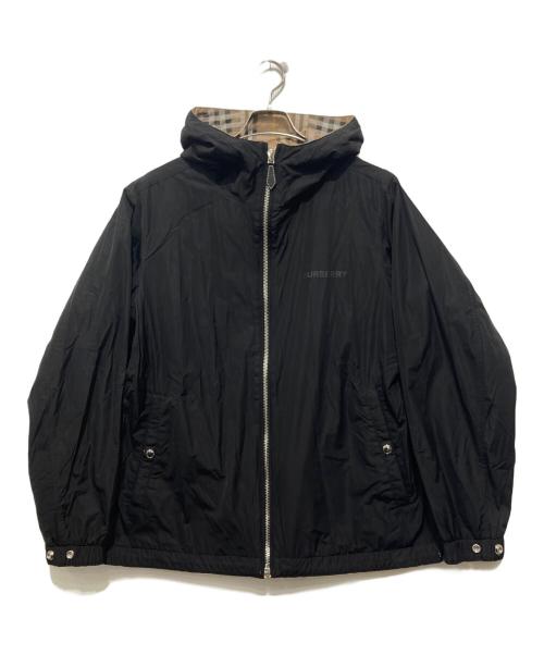 BURBERRY LONDON（バーバリーロンドン）BURBERRY LONDON (バーバリーロンドン) リバーシブルフーデッドジャケット ブラック×ブラウン サイズ:Mの古着・服飾アイテム