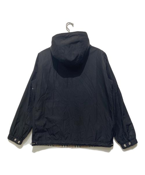 BURBERRY LONDON（バーバリーロンドン）BURBERRY LONDON (バーバリーロンドン) リバーシブルフーデッドジャケット ブラック×ブラウン サイズ:Mの古着・服飾アイテム
