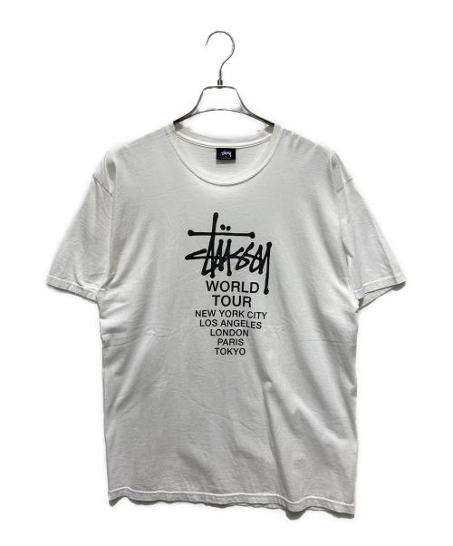 stussy（ステューシー）stussy (ステューシー) プリントTシャツ ホワイト サイズ:Lの古着・服飾アイテム