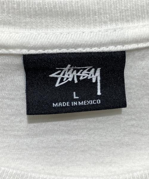 stussy（ステューシー）stussy (ステューシー) プリントTシャツ ホワイト サイズ:Lの古着・服飾アイテム
