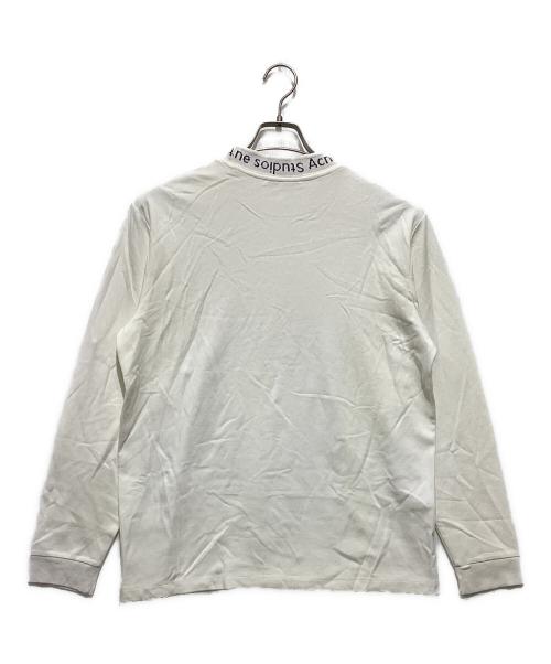 Acne studios（アクネ ストゥディオズ）Acne studios (アクネ ストゥディオズ) モックネックロゴロングスリーブTシャツ ホワイト サイズ:Ｓの古着・服飾アイテム