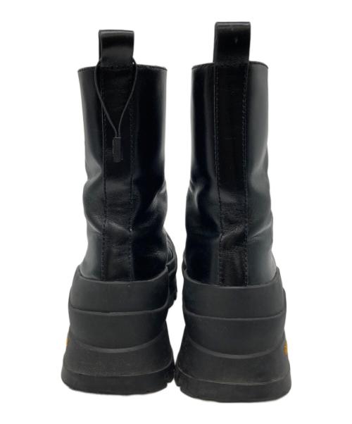 ZARA（ザラ）ZARA (ザラ) STUDIO NICHOLSON (スタジオ ニコルソン) コラボフロントジップブーツ ブラック サイズ:39の古着・服飾アイテム