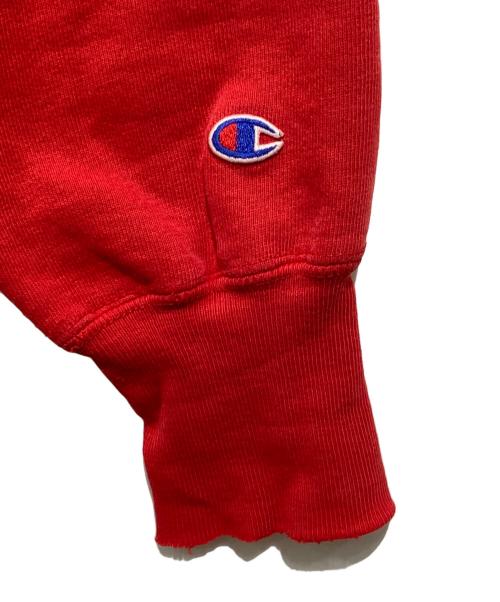 Champion REVERSE WEAVE（チャンピオン リバース ウィーブ）Champion REVERSE WEAVE (チャンピオン リバース ウィーブ) カレッジロゴクルーネックスウェット レッド サイズ:XLの古着・服飾アイテム