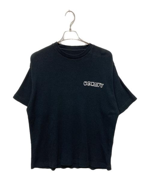 uniform experiment（ユニフォームエクスペリメント）uniform experiment (ユニフォームエクスペリメント) UE NAVY WAFFLE TEE ブラック サイズ:Lの古着・服飾アイテム