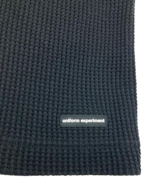 uniform experiment（ユニフォームエクスペリメント）uniform experiment (ユニフォームエクスペリメント) UE NAVY WAFFLE TEE ブラック サイズ:Lの古着・服飾アイテム