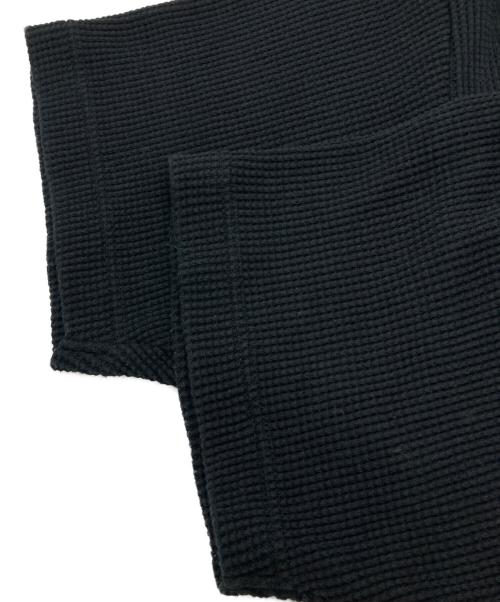 uniform experiment（ユニフォームエクスペリメント）uniform experiment (ユニフォームエクスペリメント) UE NAVY WAFFLE TEE ブラック サイズ:Lの古着・服飾アイテム