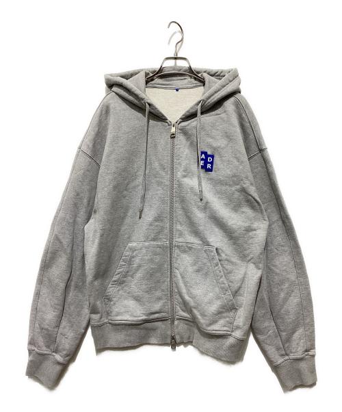 ADER error（アーダーエラー）ADER error (アーダーエラー) ロゴジップパーカー グレー サイズ:Lの古着・服飾アイテム