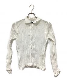 tricot COMME des GARCONS（トリココムデギャルソン）の古着「90sプリーツ シースルーブラウス」｜ホワイト