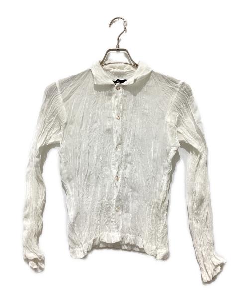 tricot COMME des GARCONS（トリココムデギャルソン）tricot COMME des GARCONS (トリココムデギャルソン) 90sプリーツ シースルーブラウス ホワイト サイズ:FREEの古着・服飾アイテム