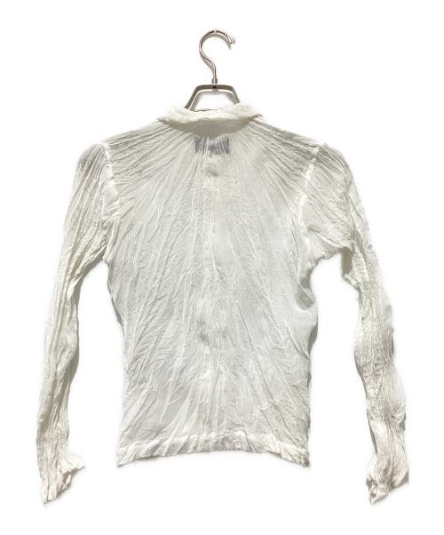 tricot COMME des GARCONS（トリココムデギャルソン）tricot COMME des GARCONS (トリココムデギャルソン) 90sプリーツ シースルーブラウス ホワイト サイズ:FREEの古着・服飾アイテム