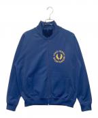 FRED PERRYフレッドペリー）の古着「ロゴプリントトラックジャケット」｜ブルー