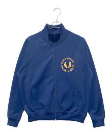 FRED PERRY（フレッドペリー）の古着「ロゴプリントトラックジャケット」｜ブルー