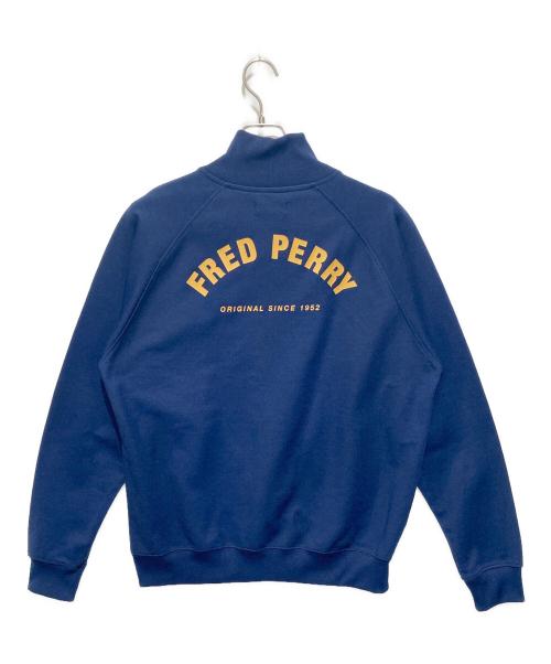 FRED PERRY（フレッドペリー）FRED PERRY (フレッドペリー) ロゴプリントトラックジャケット ブルー サイズ:Ｌの古着・服飾アイテム