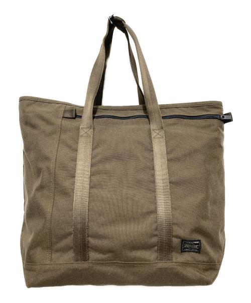 PORTER（ポーター）PORTER (ポーター) TENSION  TOTE BAG オリーブの古着・服飾アイテム