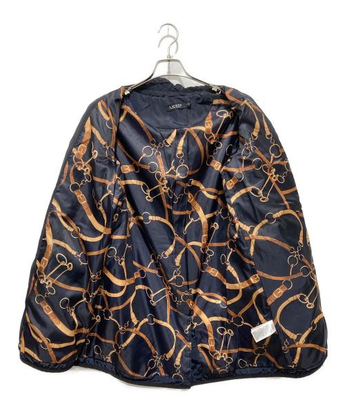 LAUREN RALPH LAUREN（ローレンラルフローレン）LAUREN RALPH LAUREN (ローレンラルフローレン) LRLロゴプレートキルティングコート ブラック サイズ:Mの古着・服飾アイテム