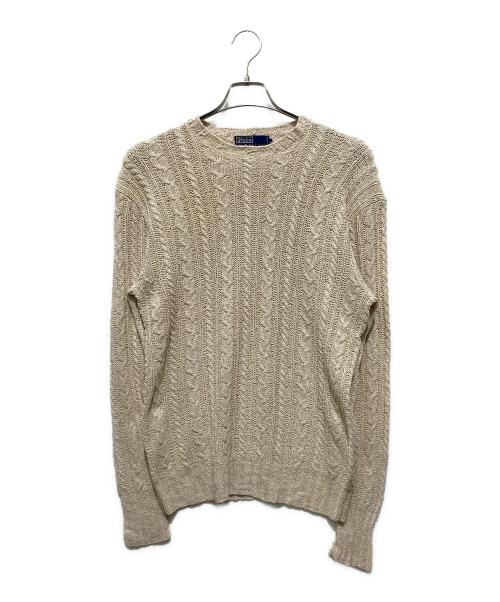POLO RALPH LAUREN（ポロ・ラルフローレン）POLO RALPH LAUREN (ポロ・ラルフローレン) シルクハンドニット ベージュ サイズ:Mの古着・服飾アイテム