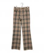 BURBERRY BLUE LABELバーバリー ブルー レーベル）の古着「ノバチェックウール混パンツ」｜ベージュ