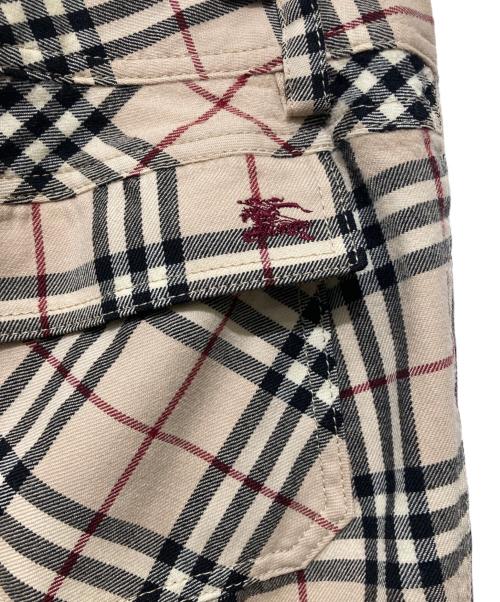 BURBERRY BLUE LABEL（バーバリー ブルー レーベル）BURBERRY BLUE LABEL (バーバリー ブルー レーベル) ノバチェックウール混パンツ ベージュ サイズ:38の古着・服飾アイテム